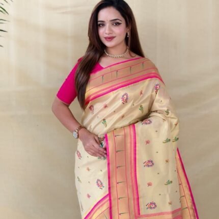 Premium Tissue Silk Rich Paithani Weaving Saree