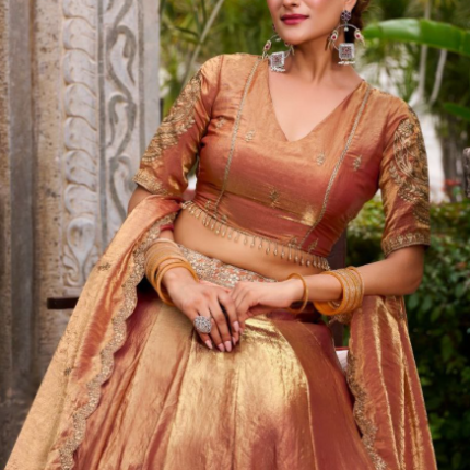 Fabulous Fendi Lehenga With Sequins Embroidery Work