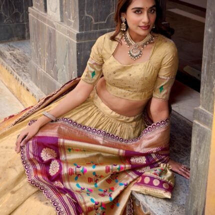 Trendy Shimmer Organza Lehenga Choli With Zari Weaving