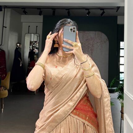 Trendy Chanderi Lehenga Choli With Zari Weaving
