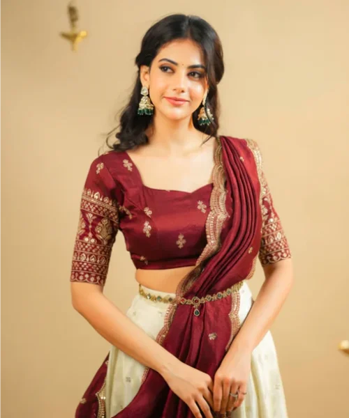 MaroonPearlLehenga2
