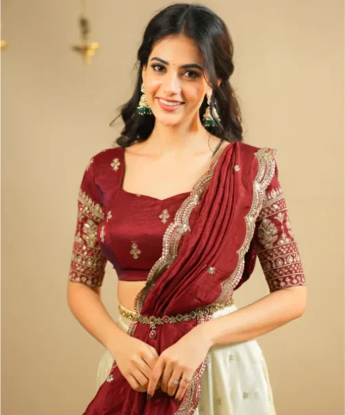 MaroonPearlLehenga4